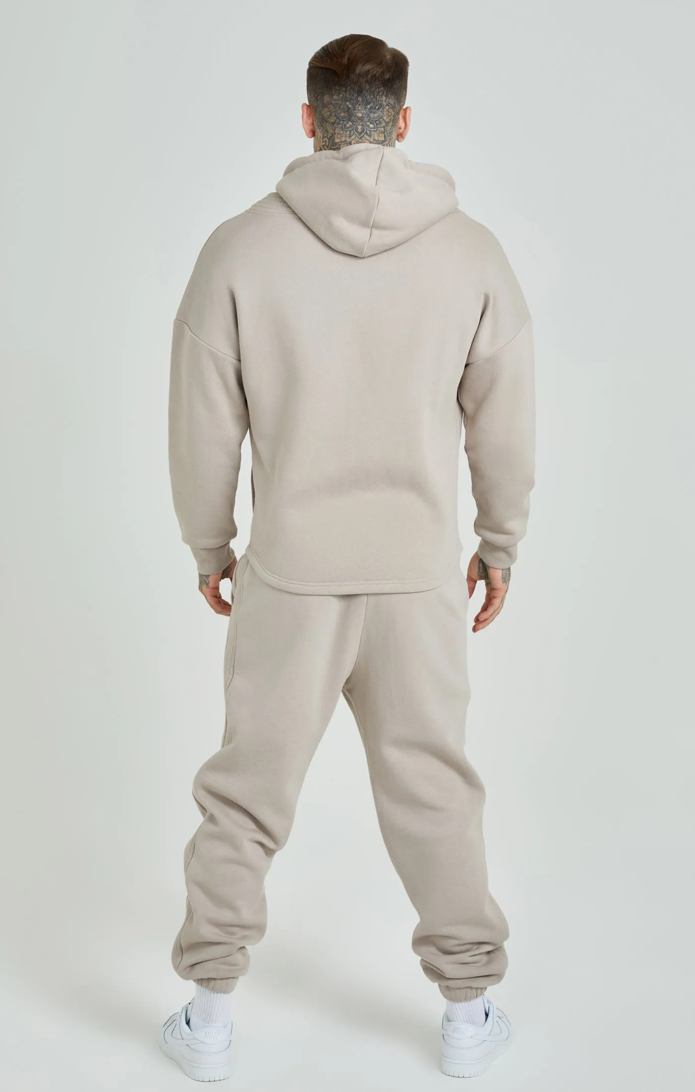 Beige Panelled Relaxed Fit Joggers sold by Siksilk product image thumbnail 5