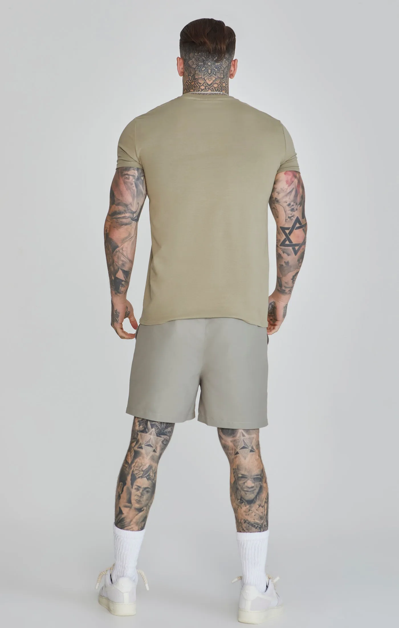 Khaki Muscle Fit T-Shirt sold by Siksilk product image thumbnail 5
