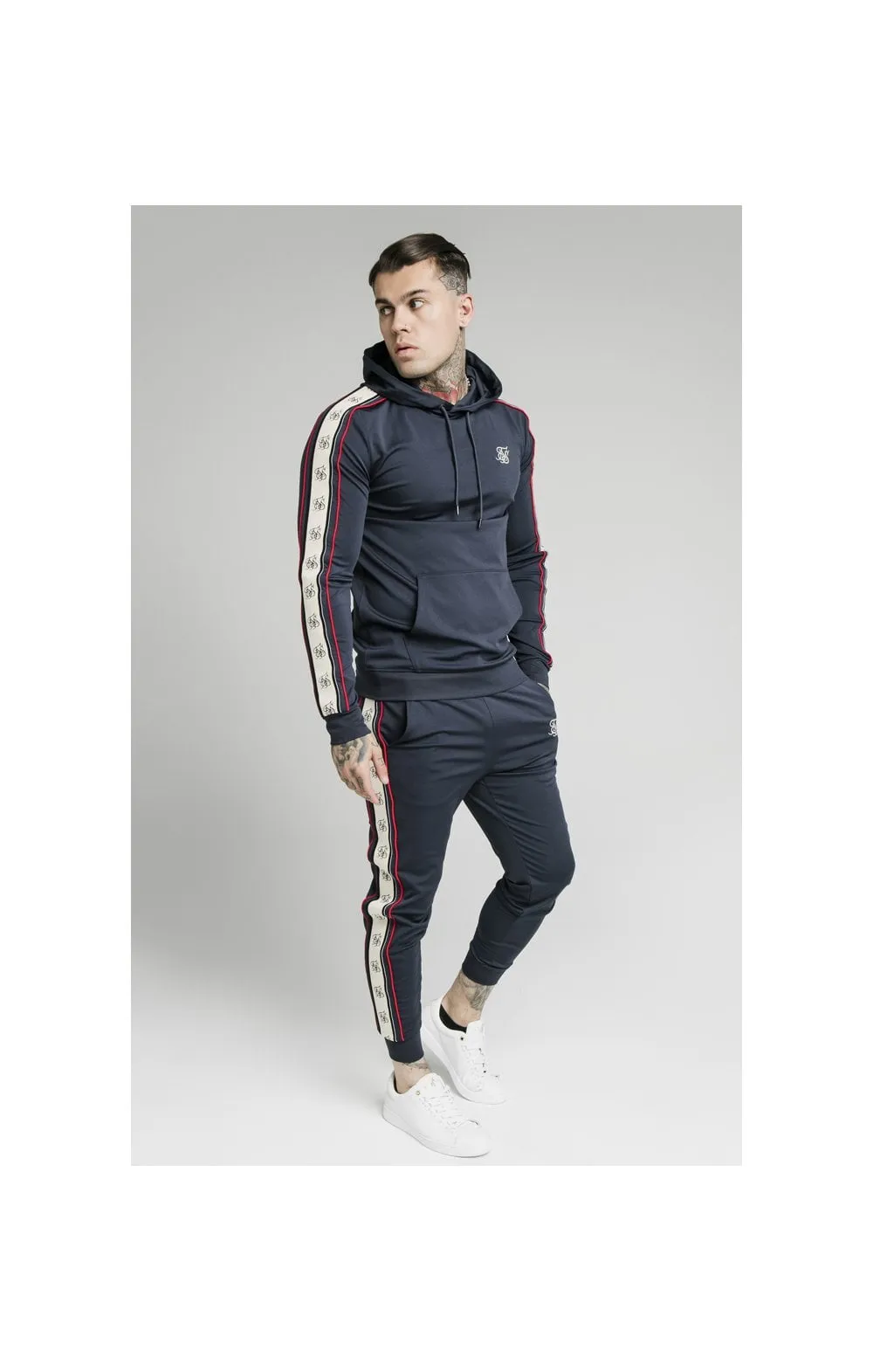 SikSilk Overhead Premium Tape Hoodie - Navy sold by Siksilk product image thumbnail 4