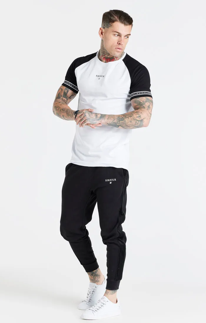 Black Raglan Muscle Fit T-Shirt sold by Siksilk product image thumbnail 4
