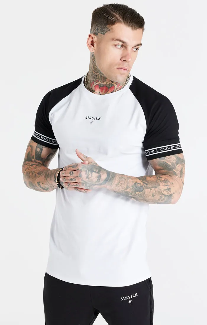Black Raglan Muscle Fit T-Shirt sold by Siksilk