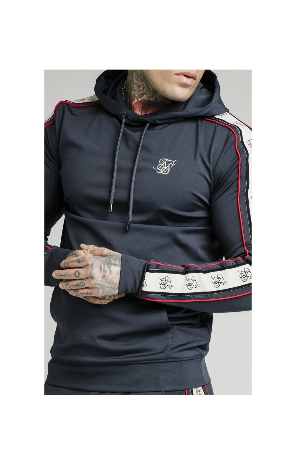 SikSilk Overhead Premium Tape Hoodie - Navy sold by Siksilk product image thumbnail 2
