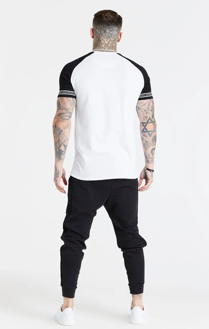 Black Raglan Muscle Fit T-Shirt sold by Siksilk product image thumbnail 5