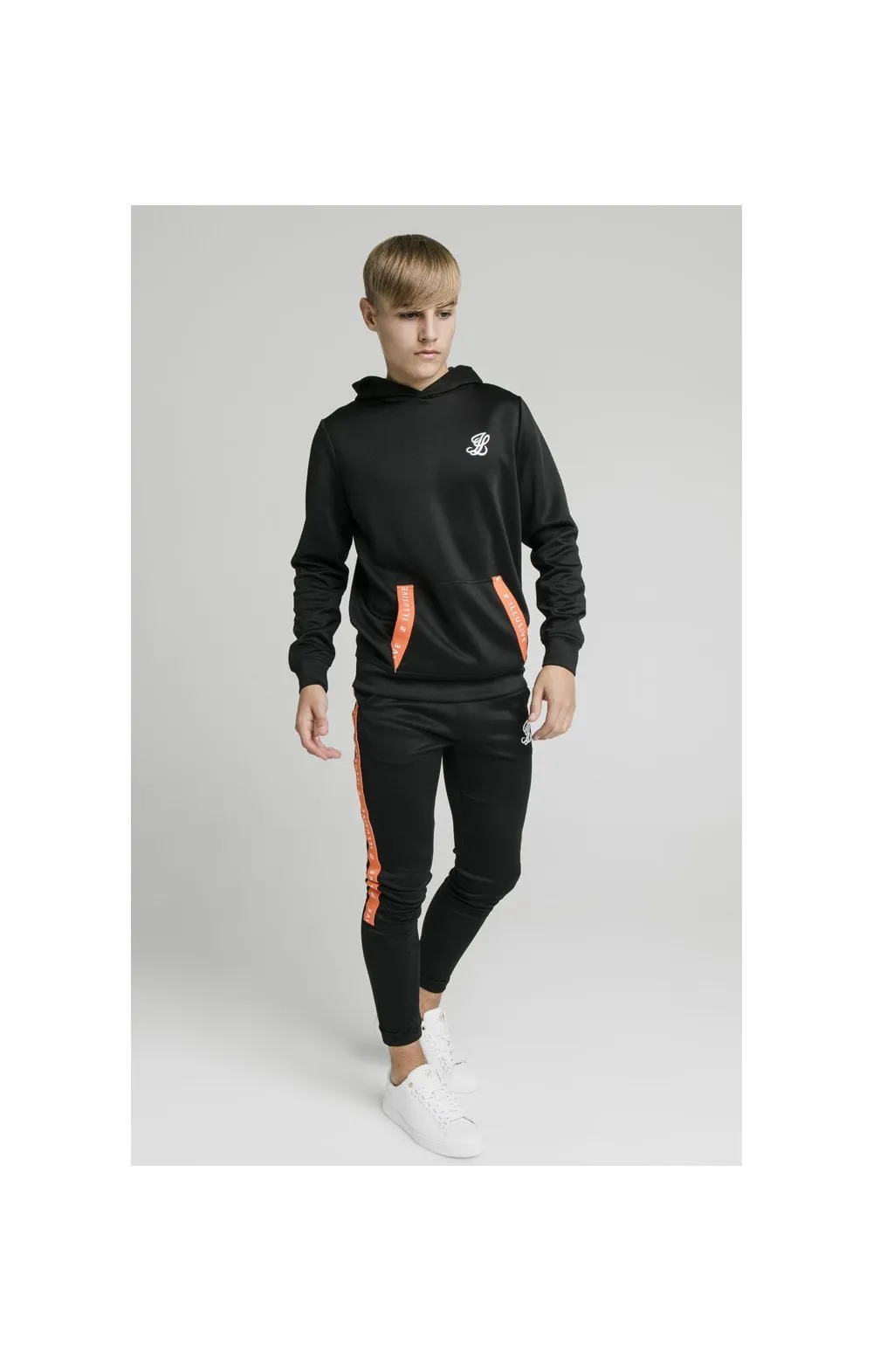 Illusive London Back Tape Zip Through Hoodie - Black sold by Siksilk product image thumbnail 4