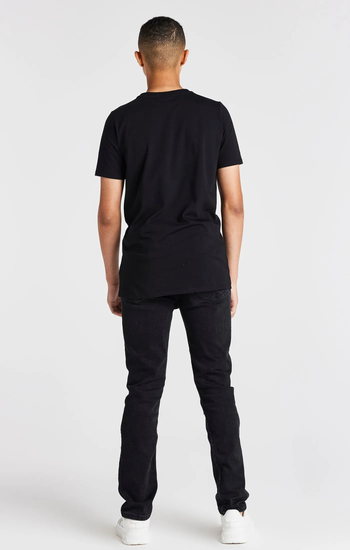 Boys Black Branded T-Shirt sold by Siksilk product image thumbnail 5