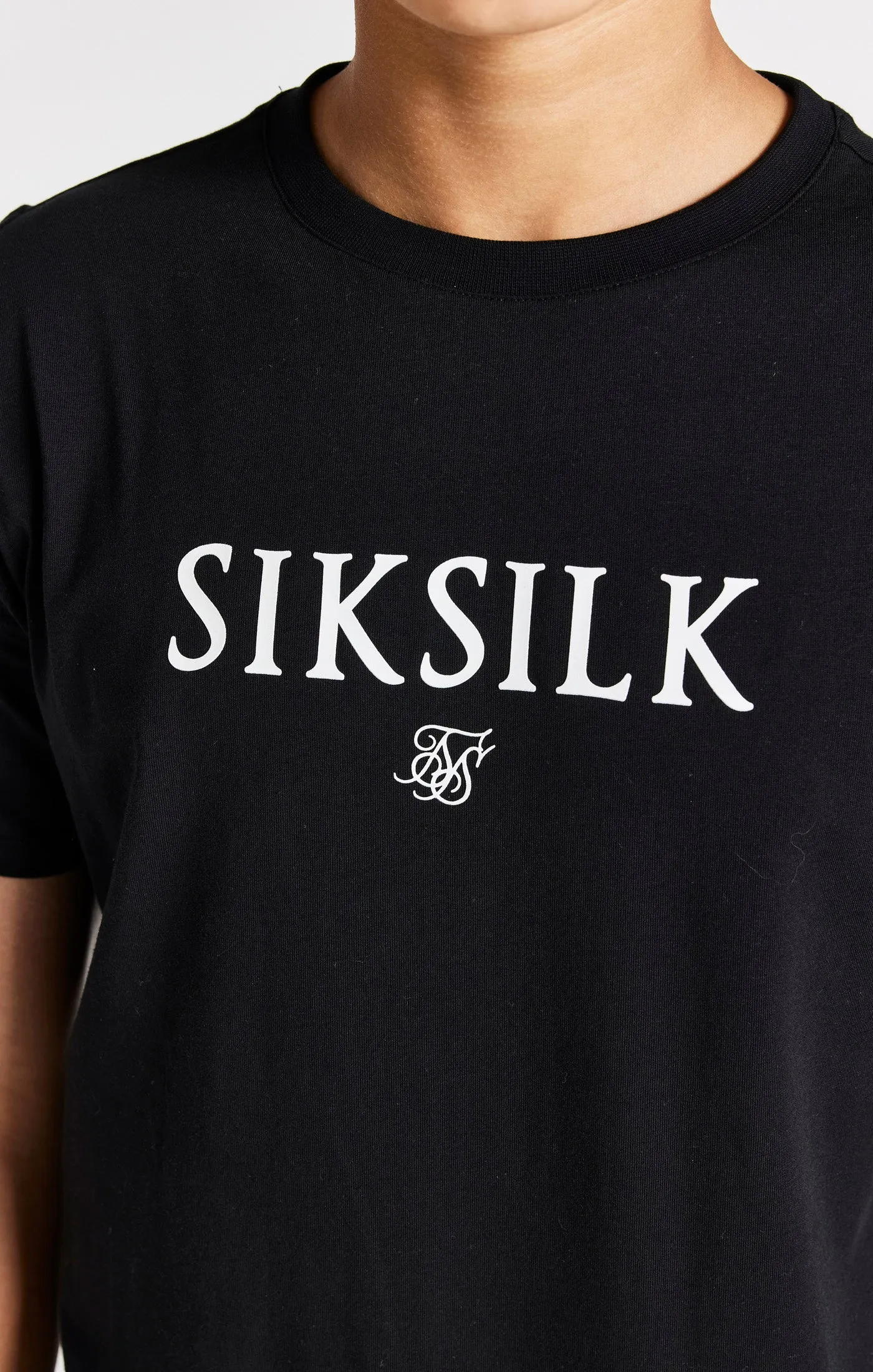 Boys Black Branded T-Shirt sold by Siksilk product image thumbnail 2