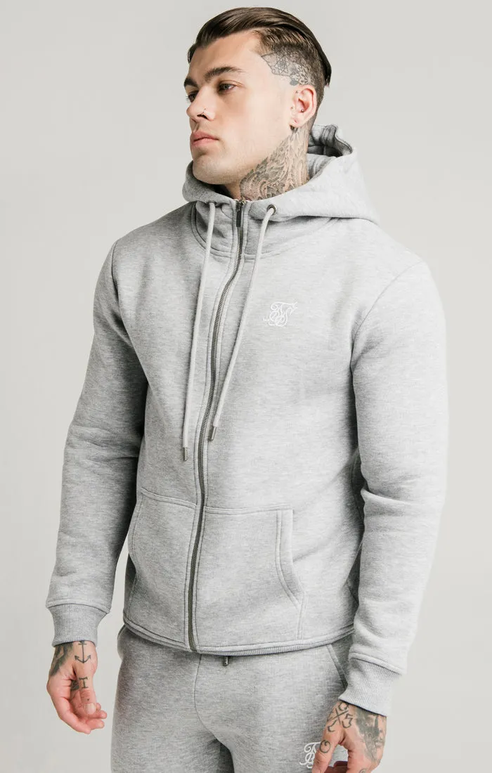 Grey Marl Zip-Thru Hoodie sold by Siksilk product image thumbnail 2