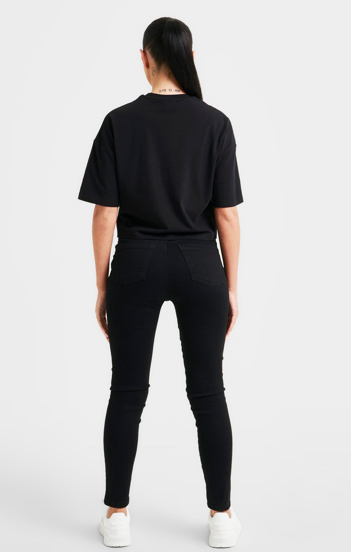 Black Signature Crop Tee sold by Siksilk product image thumbnail 5