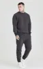 Black Embossed Crew Sweatshirt sold by Siksilk