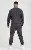 Black Embossed Crew Sweatshirt sold by Siksilk