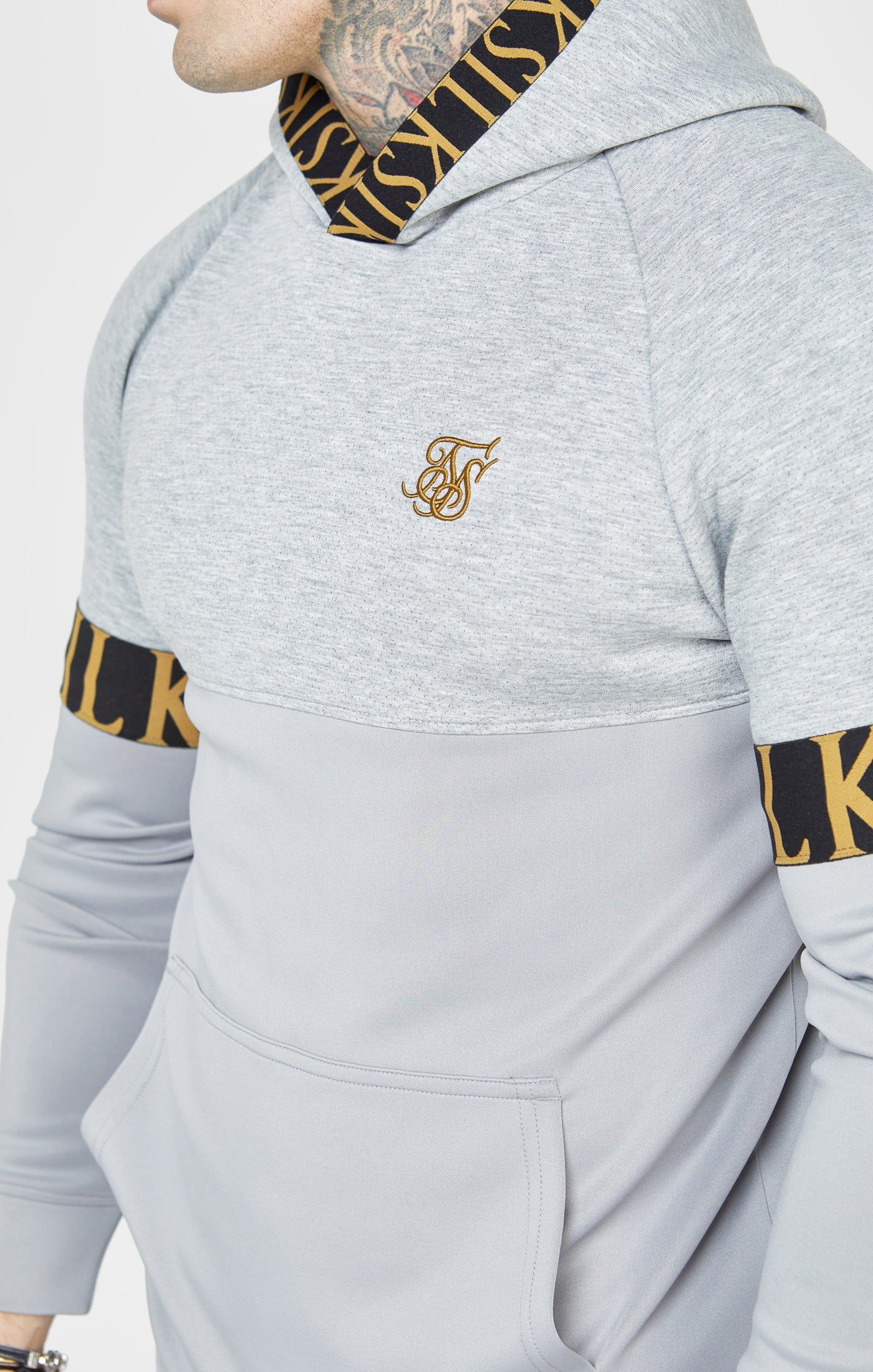 Grey Marl Overhead Hoodie sold by Siksilk product image thumbnail 2