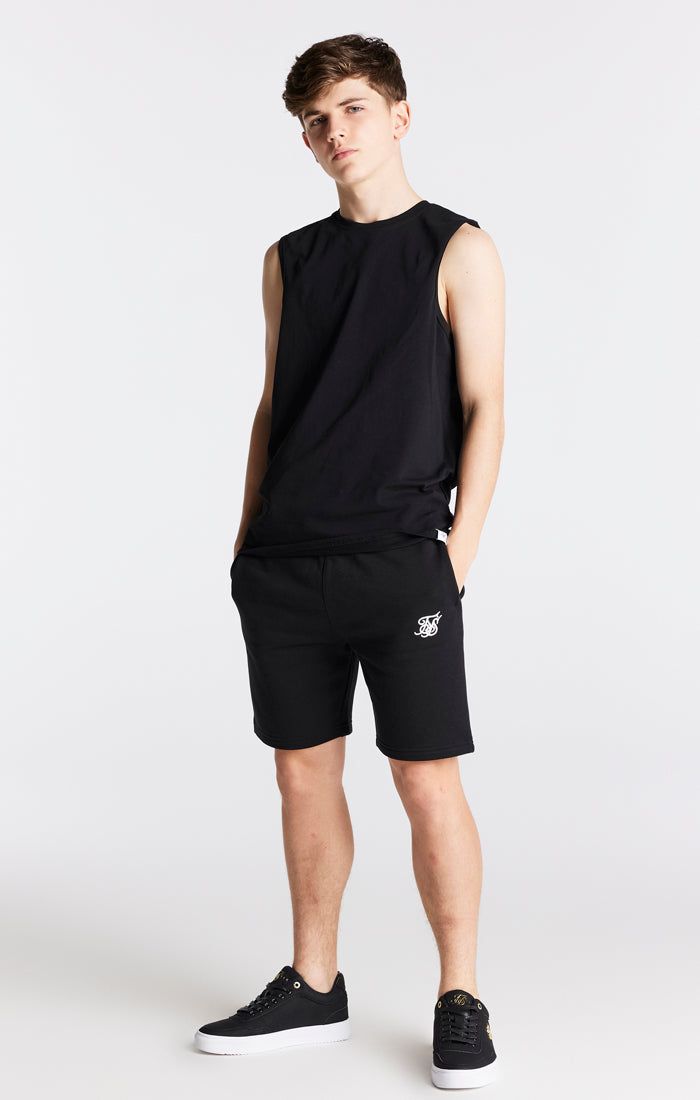 Boys Black Essentials Fleece Short sold by Siksilk product image thumbnail 3