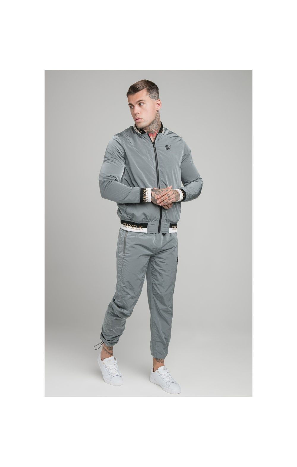 SikSilk Crushed Nylon Pants - Grey sold by Siksilk product image thumbnail 4