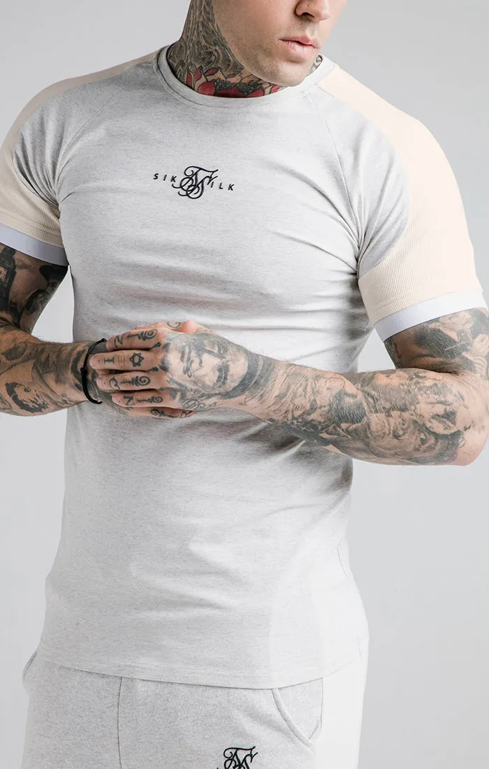 SikSilk Unite Rib Raglan Gym Tee - Grey sold by Siksilk product image thumbnail 2