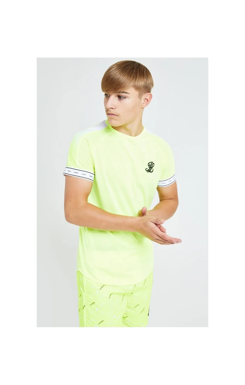 Illusive London Fade Panel Tech Tee - Neon Yellow sold by Siksilk product image thumbnail 2
