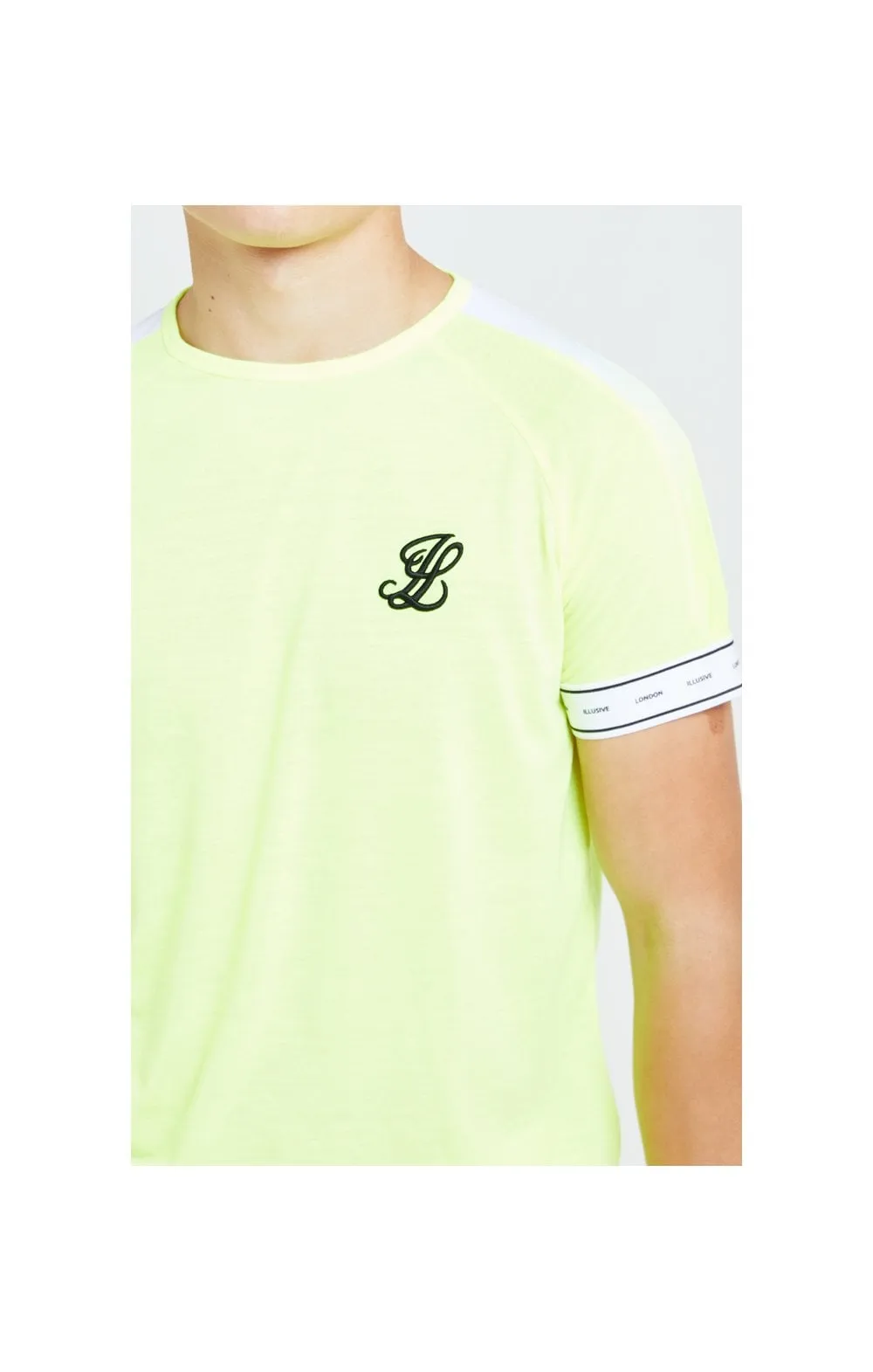Illusive London Fade Panel Tech Tee - Neon Yellow sold by Siksilk