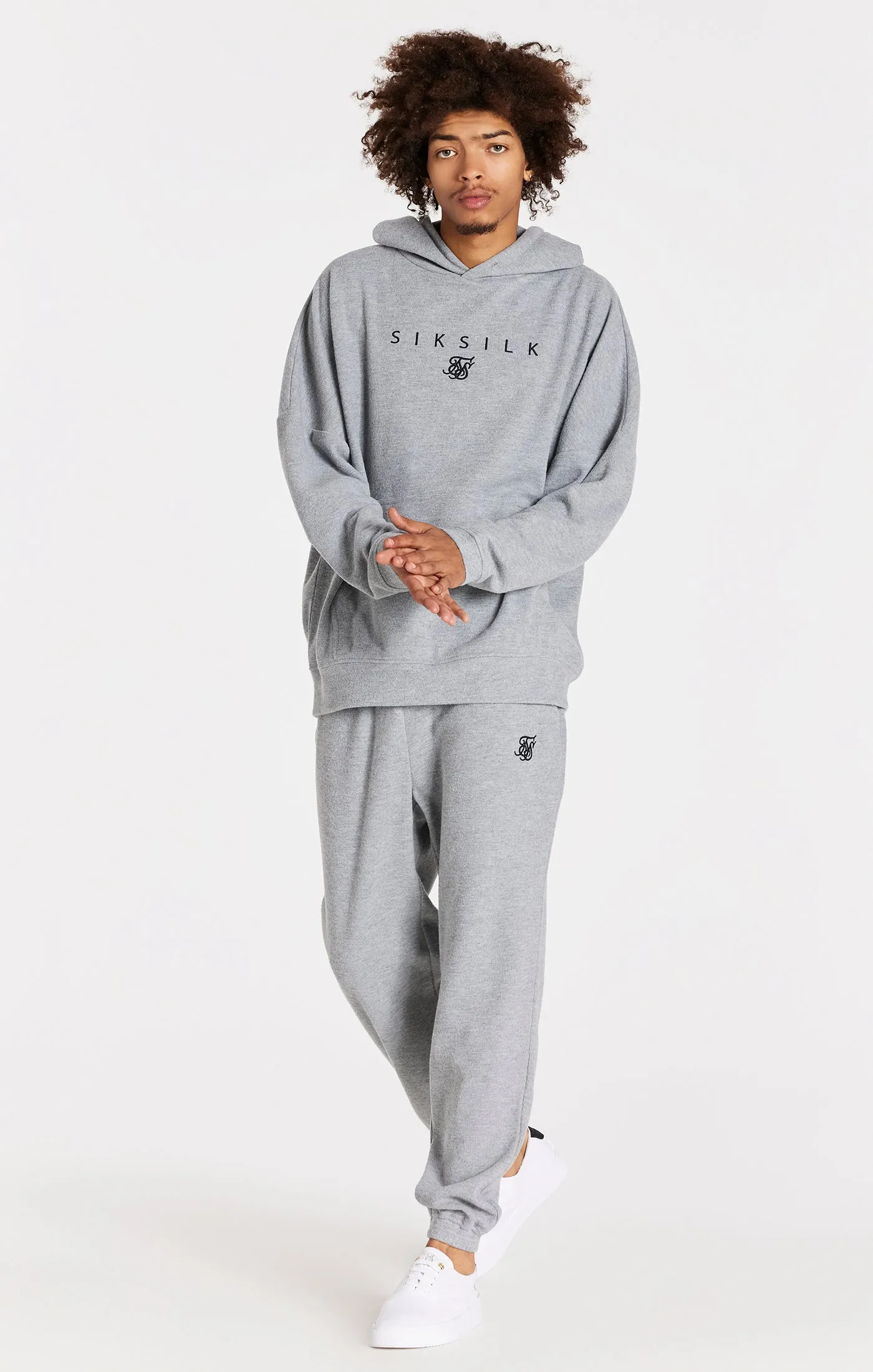 Grey Overhead Rib Hoodie sold by Siksilk product image thumbnail 4