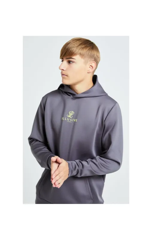 Illusive London Blaze Overhead Hoodie - Dark Grey & Lime sold by Siksilk
