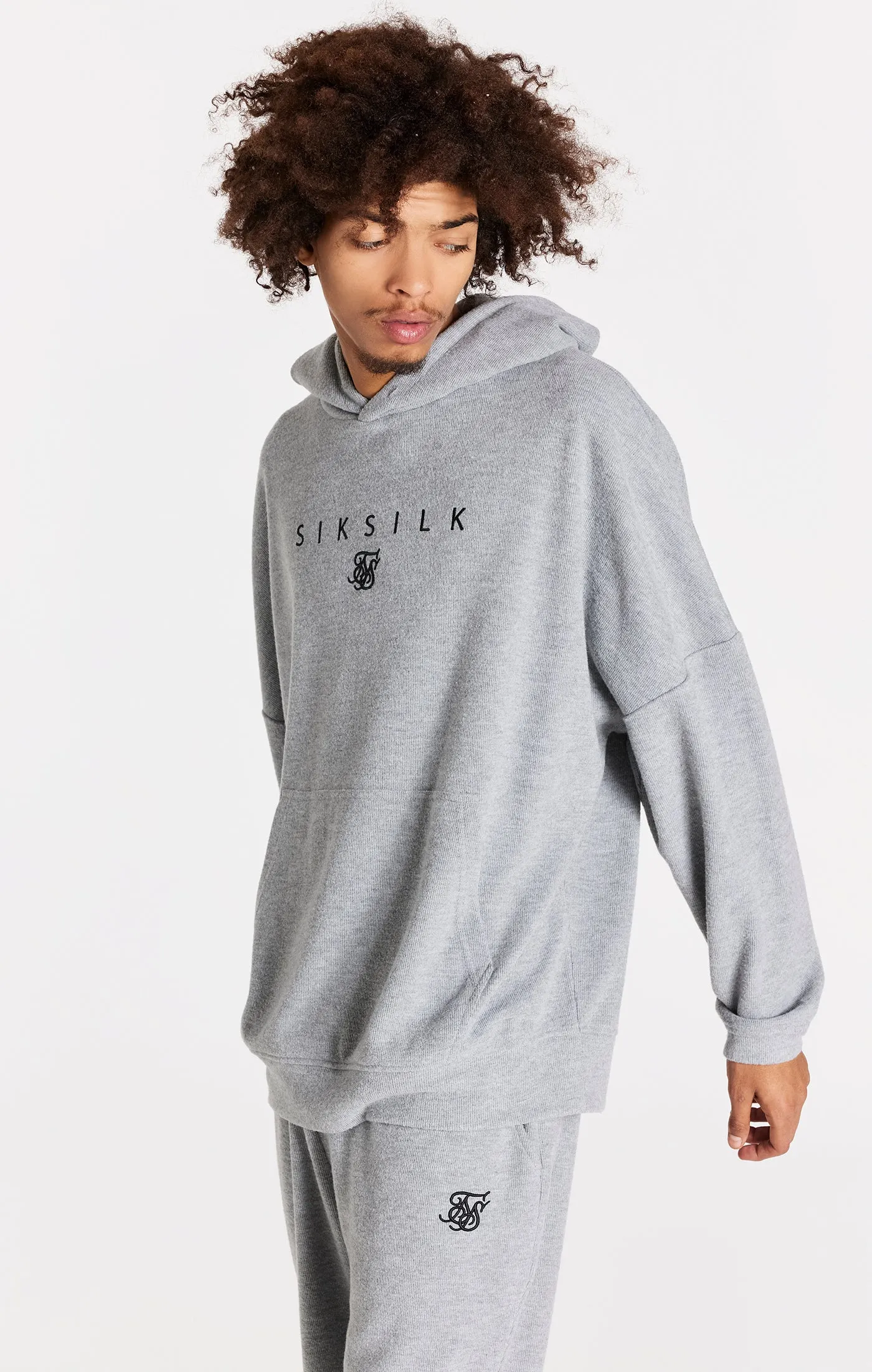 Grey Overhead Rib Hoodie sold by Siksilk