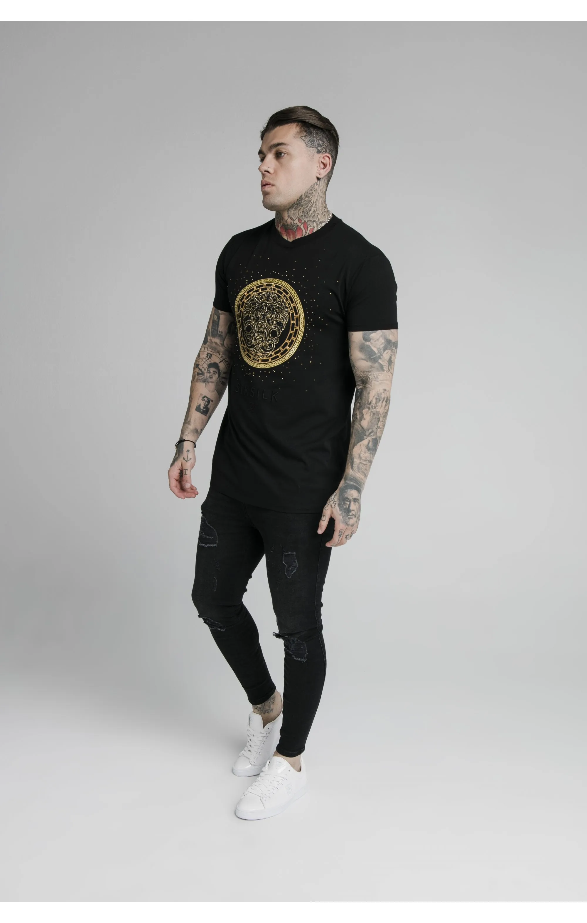 SikSilk Rhinestone Lion Tee - Black sold by Siksilk product image thumbnail 5