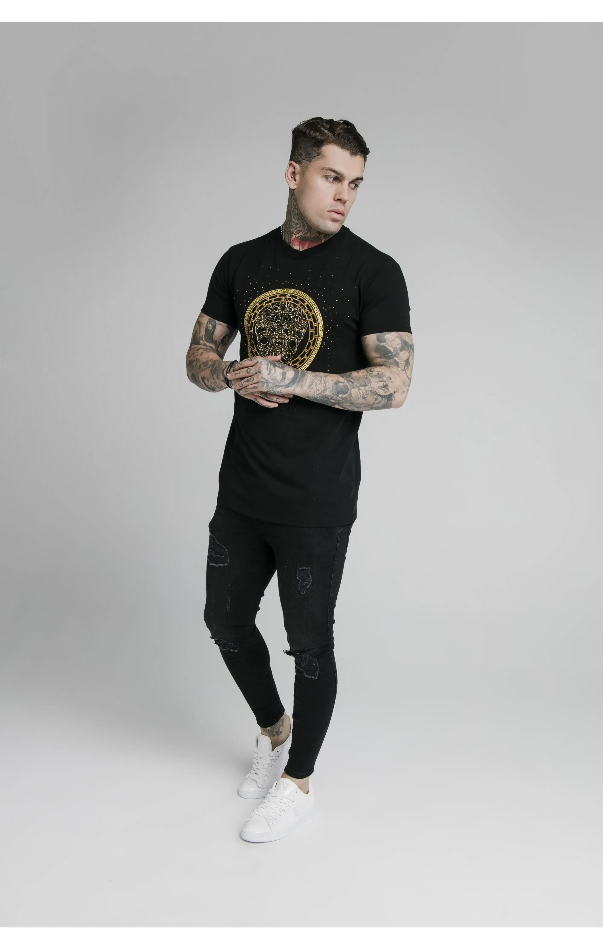 SikSilk Rhinestone Lion Tee - Black sold by Siksilk product image thumbnail 3