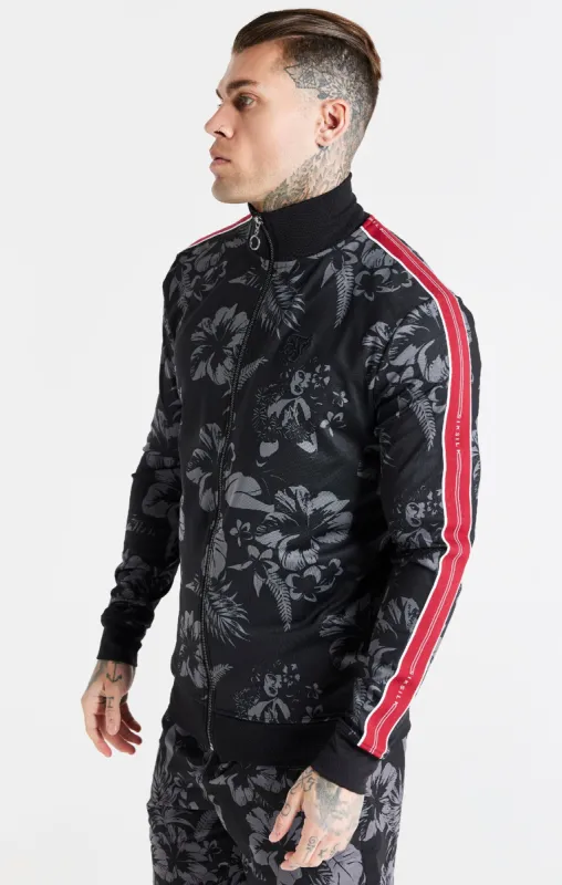 Black Status Funnel Neck Zip Through sold by Siksilk