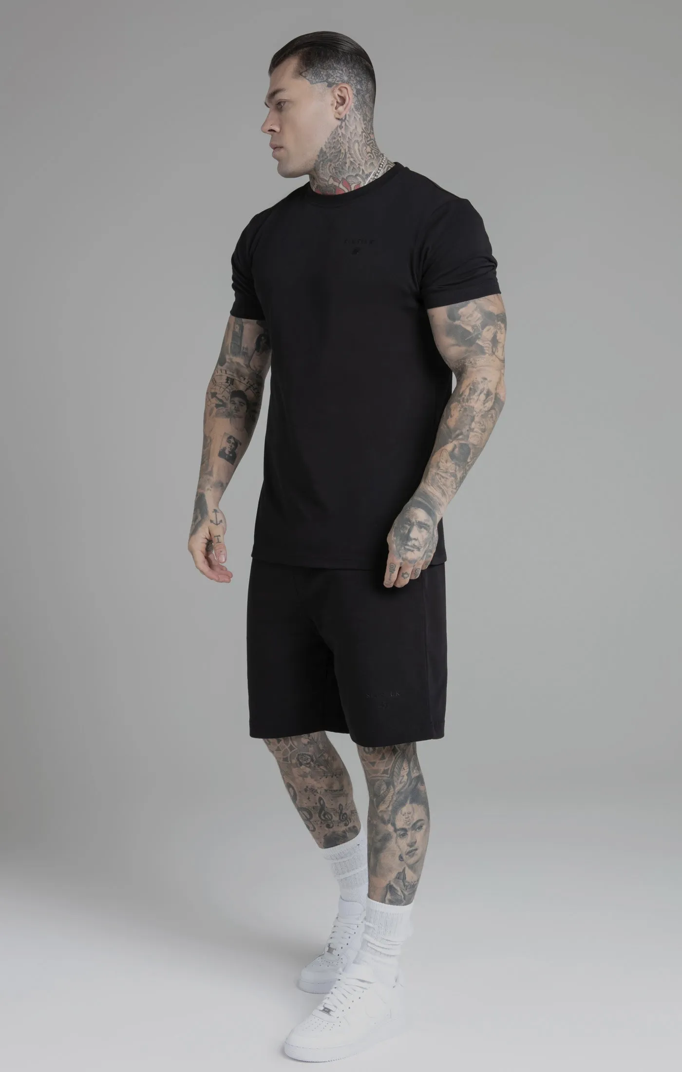 Black T-Shirt and Shorts Set sold by Siksilk product image thumbnail 4