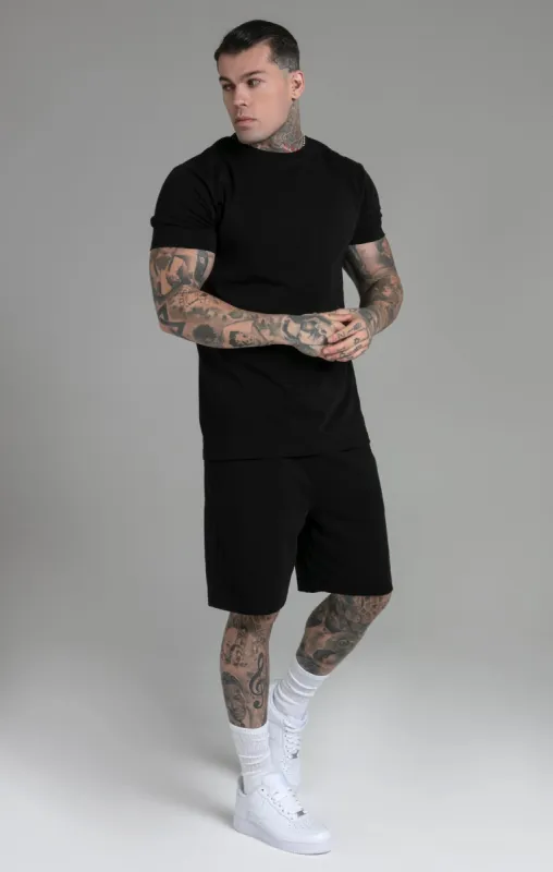 Black T-Shirt and Shorts Set sold by Siksilk