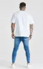 Blue Mid Wash Essential Distressed Skinny Jean sold by Siksilk