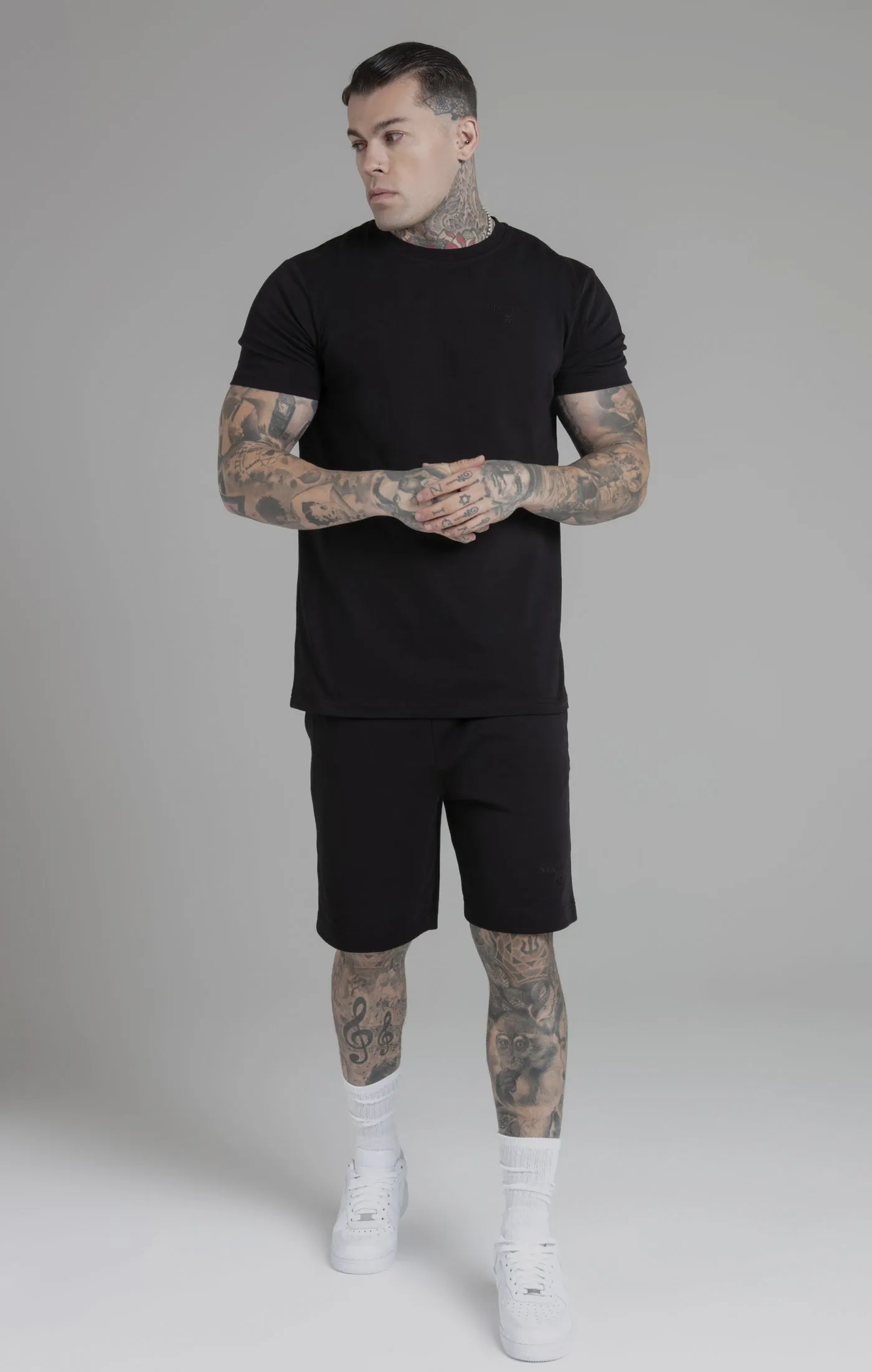 Black T-Shirt and Shorts Set sold by Siksilk product image thumbnail 2