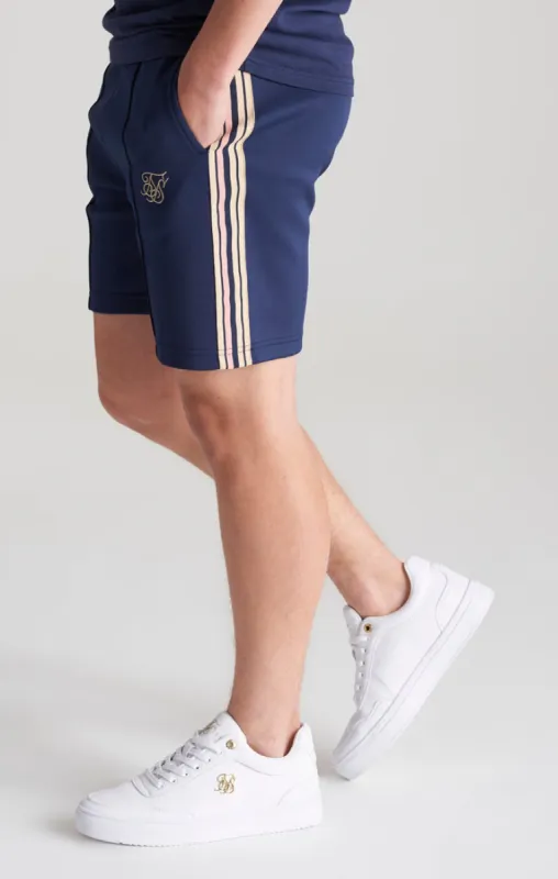 Boys Navy Taped Pleated Short sold by Siksilk