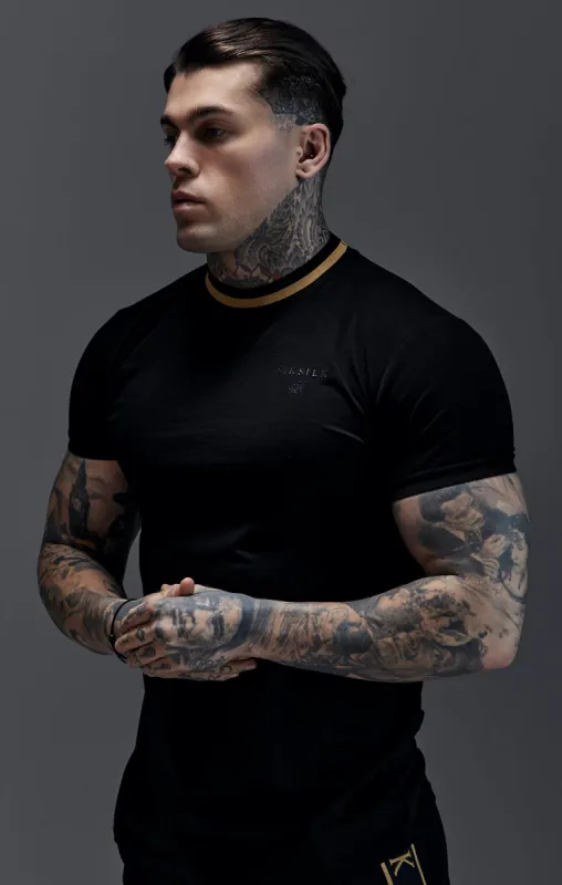 Black Muscle Fit T-Shirt sold by Siksilk