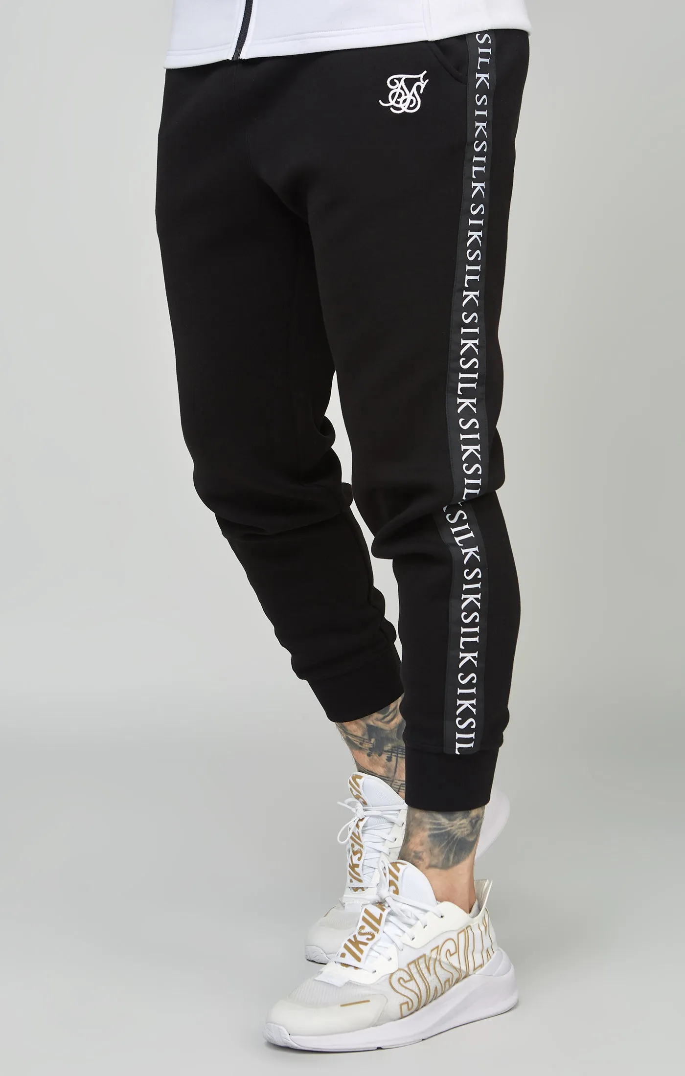 Black Taped Full Zip Top & Jogger Set sold by Siksilk product image thumbnail 3