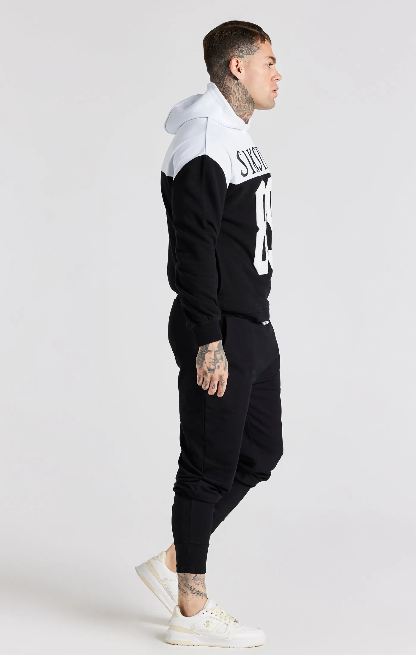 Black Retro 89 Print Oversized Hoodie sold by Siksilk product image thumbnail 5