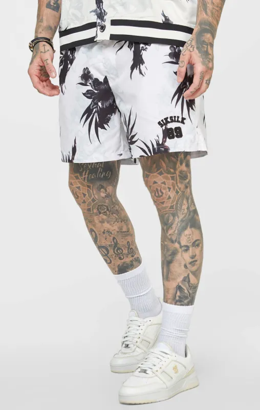 Ecru Floral Swim Short sold by Siksilk