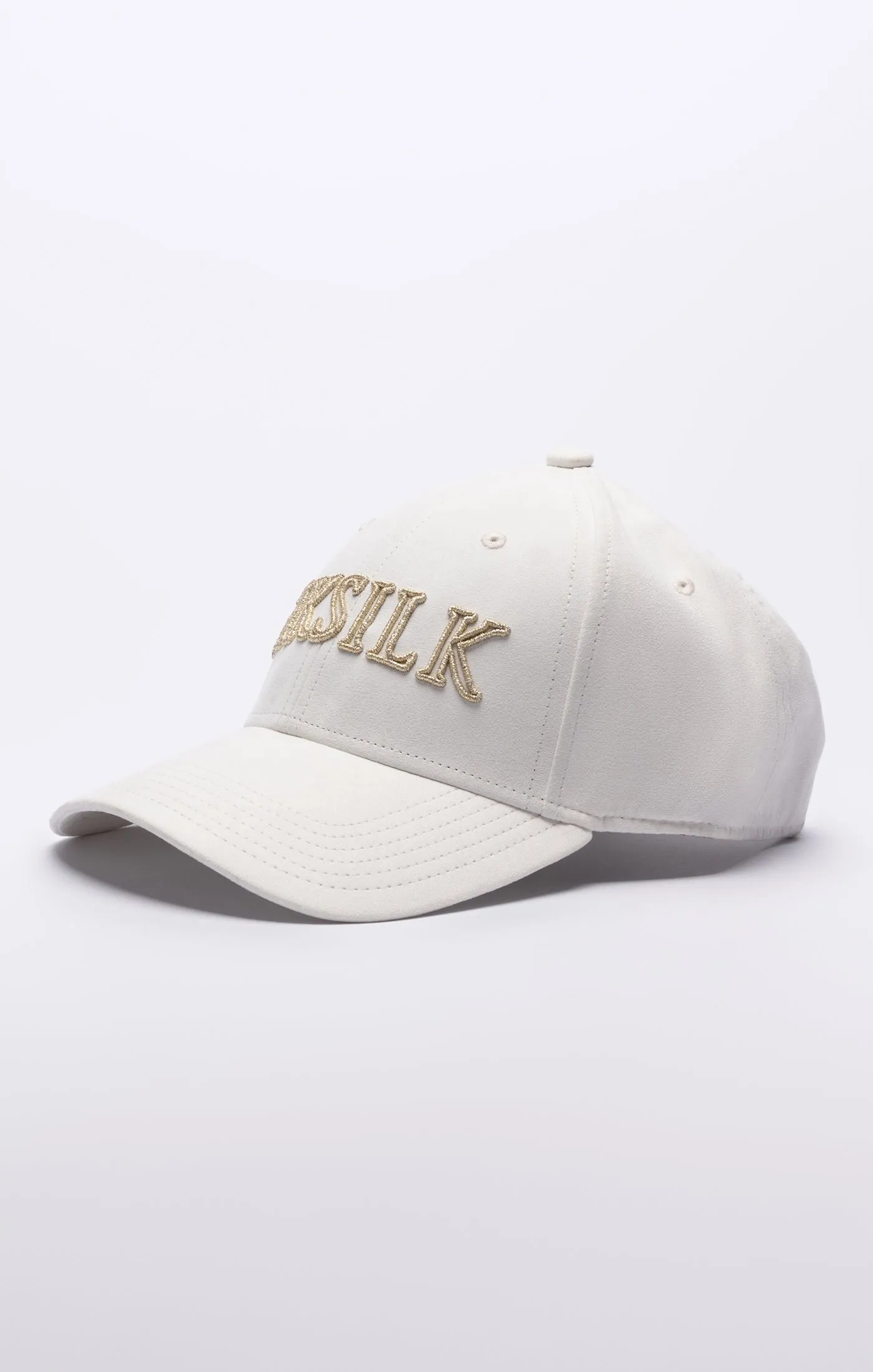 Ecru Faux Suede Baseball Cap sold by Siksilk