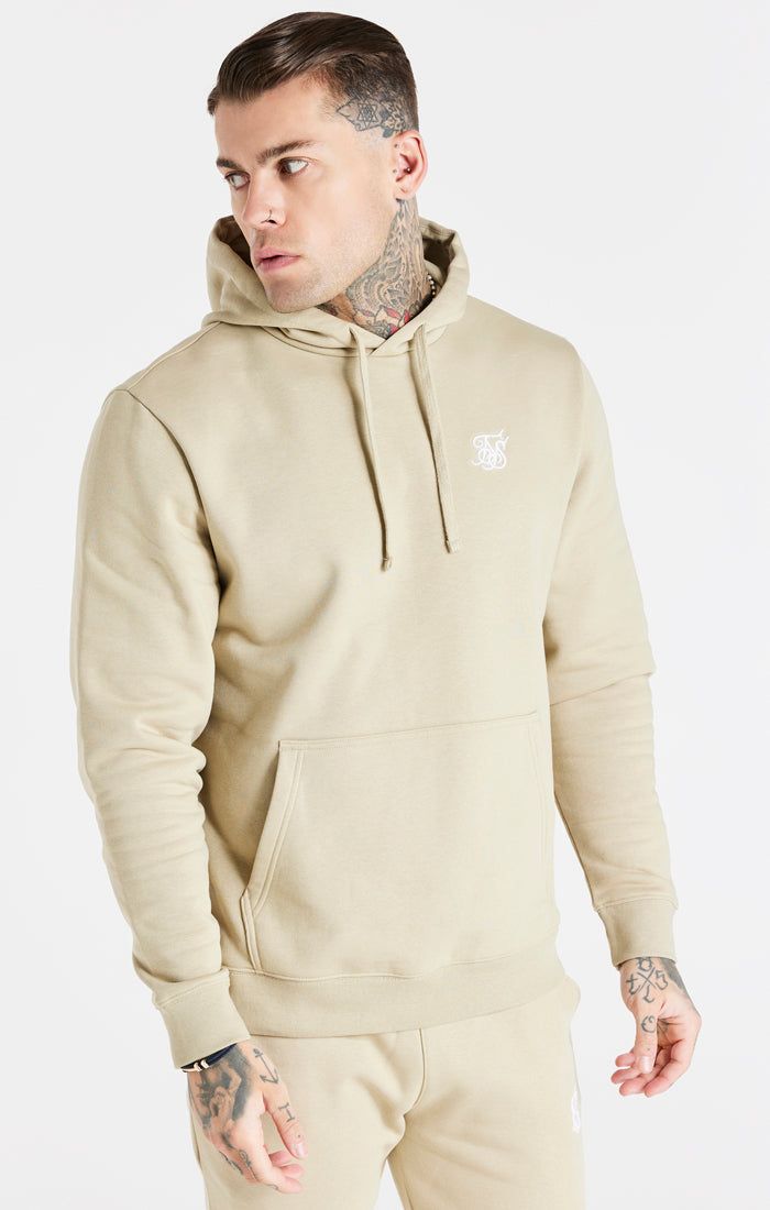 Beige Essential Overhead Hoodie sold by Siksilk