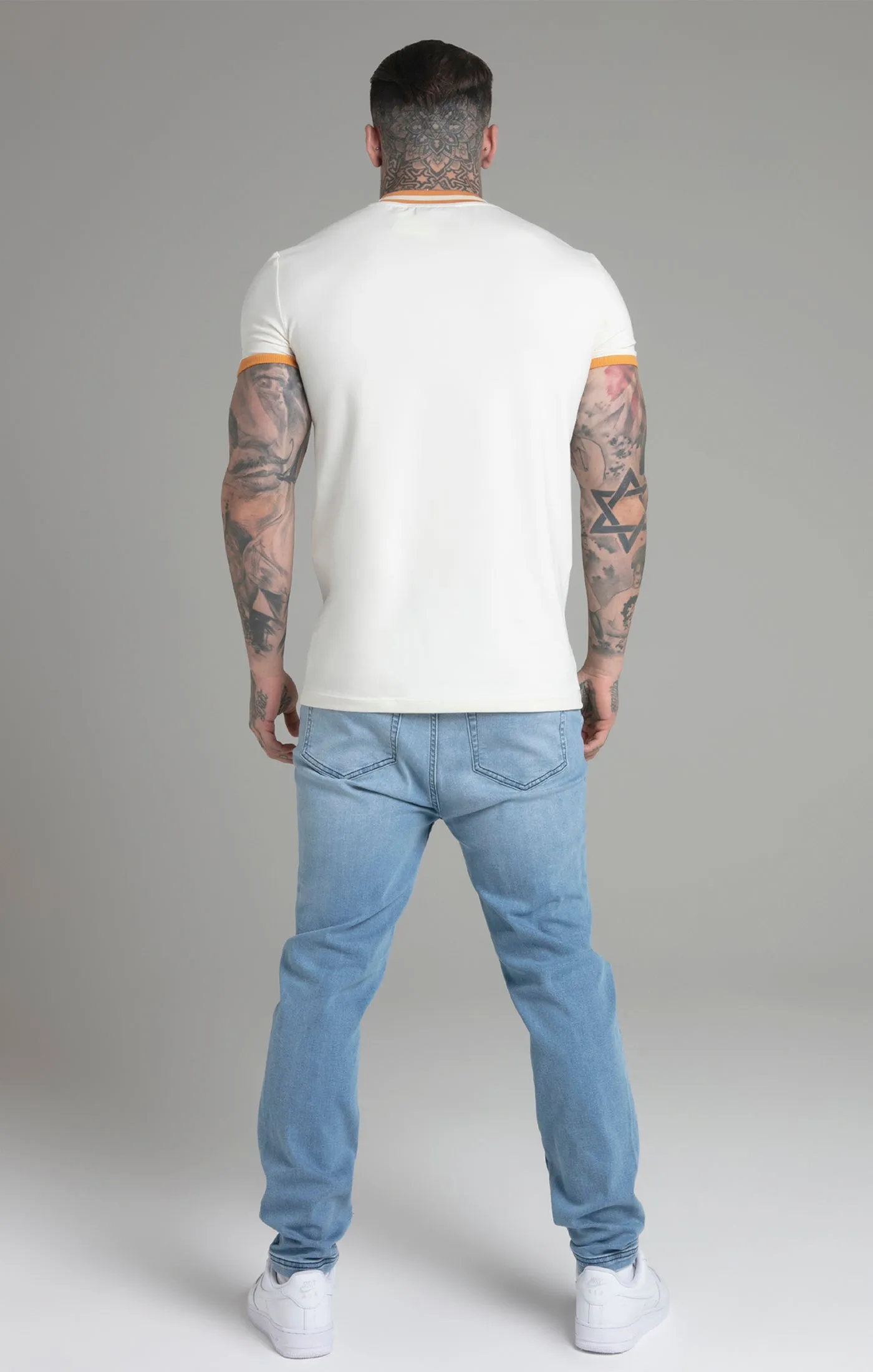 Ecru Ringer T-Shirt sold by Siksilk product image thumbnail 5