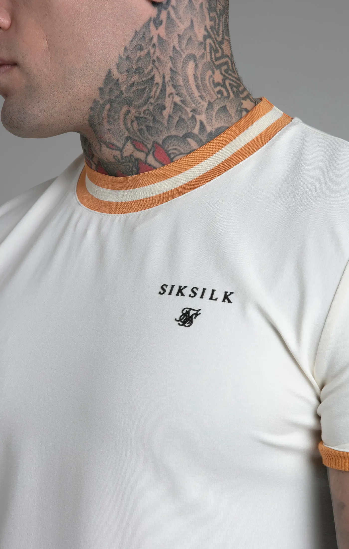 Ecru Ringer T-Shirt sold by Siksilk product image thumbnail 3