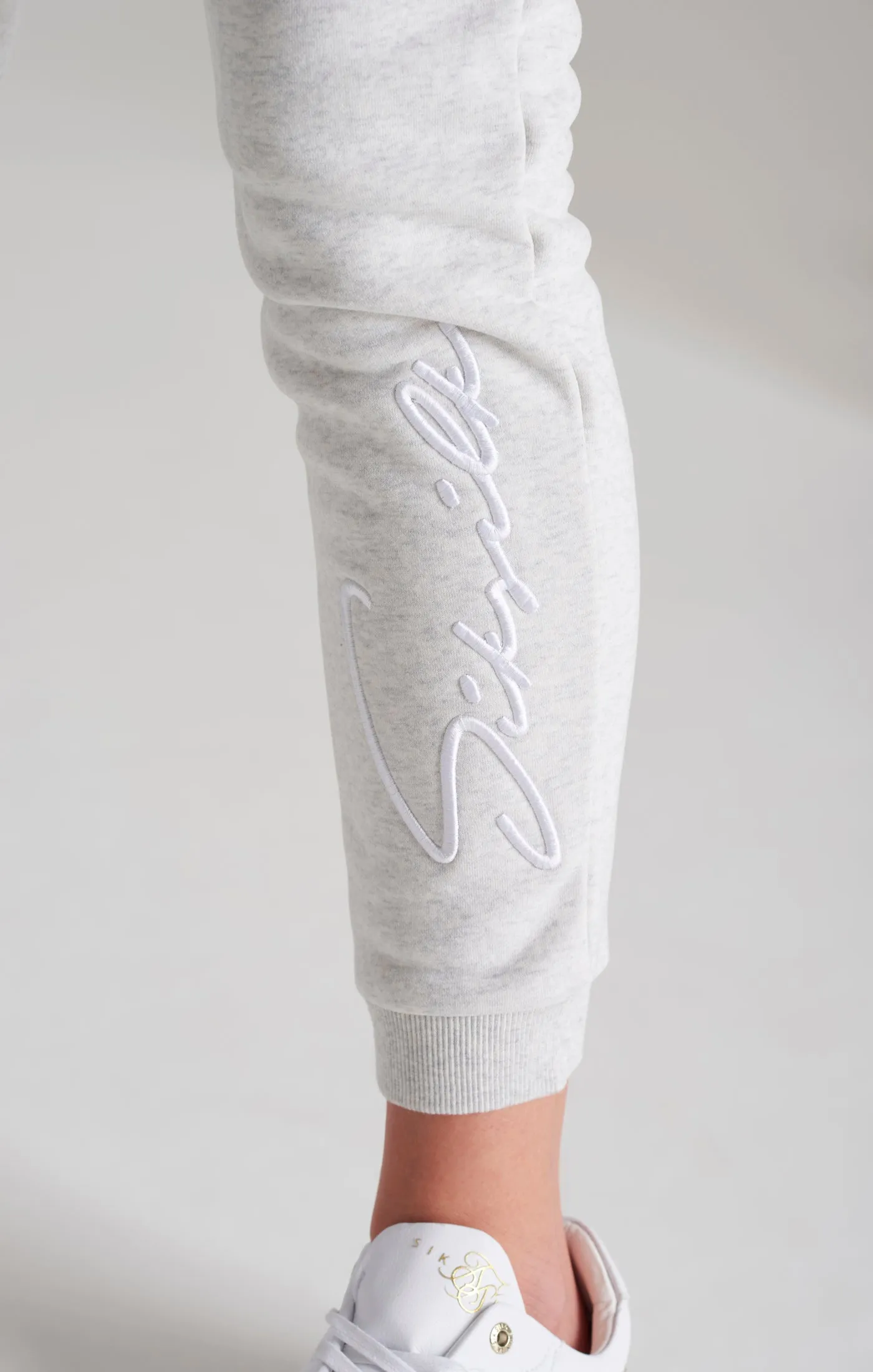 Girls Grey Marl Signature Jogger sold by Siksilk product image thumbnail 3