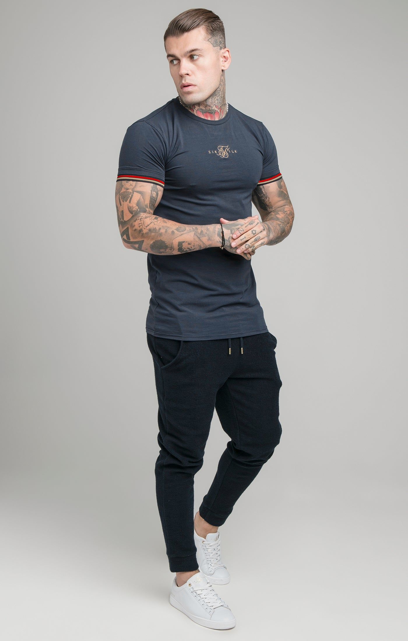 SikSilk Reign Tech Tee - Navy sold by Siksilk product image thumbnail 4