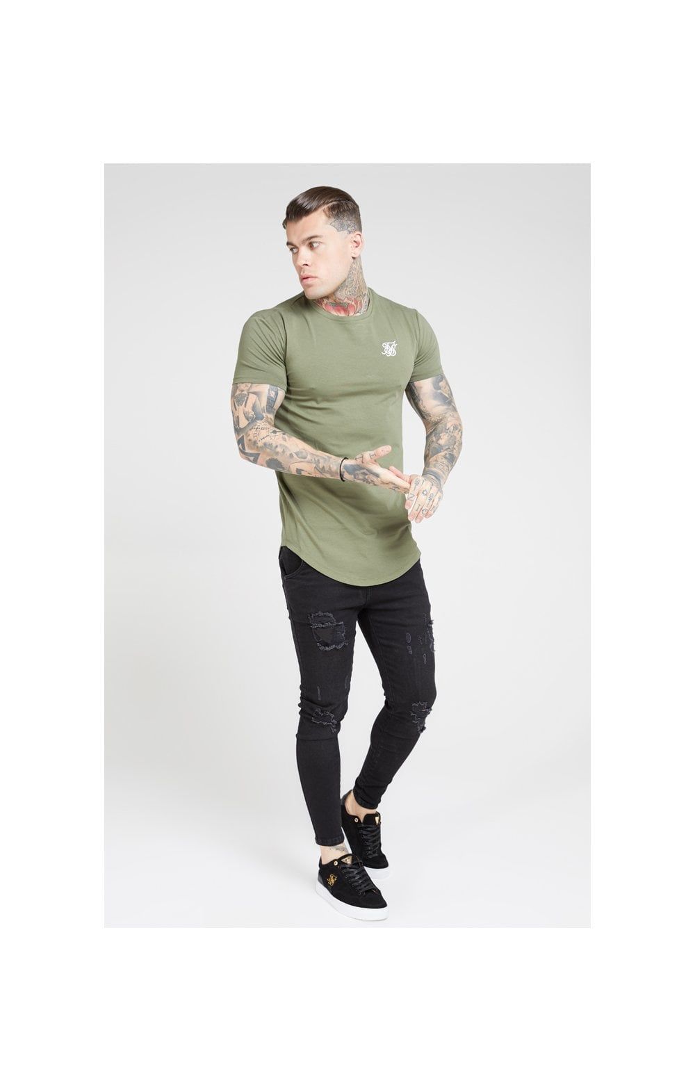 SikSilk S/S Core Gym Tee – Khaki sold by Siksilk product image thumbnail 3