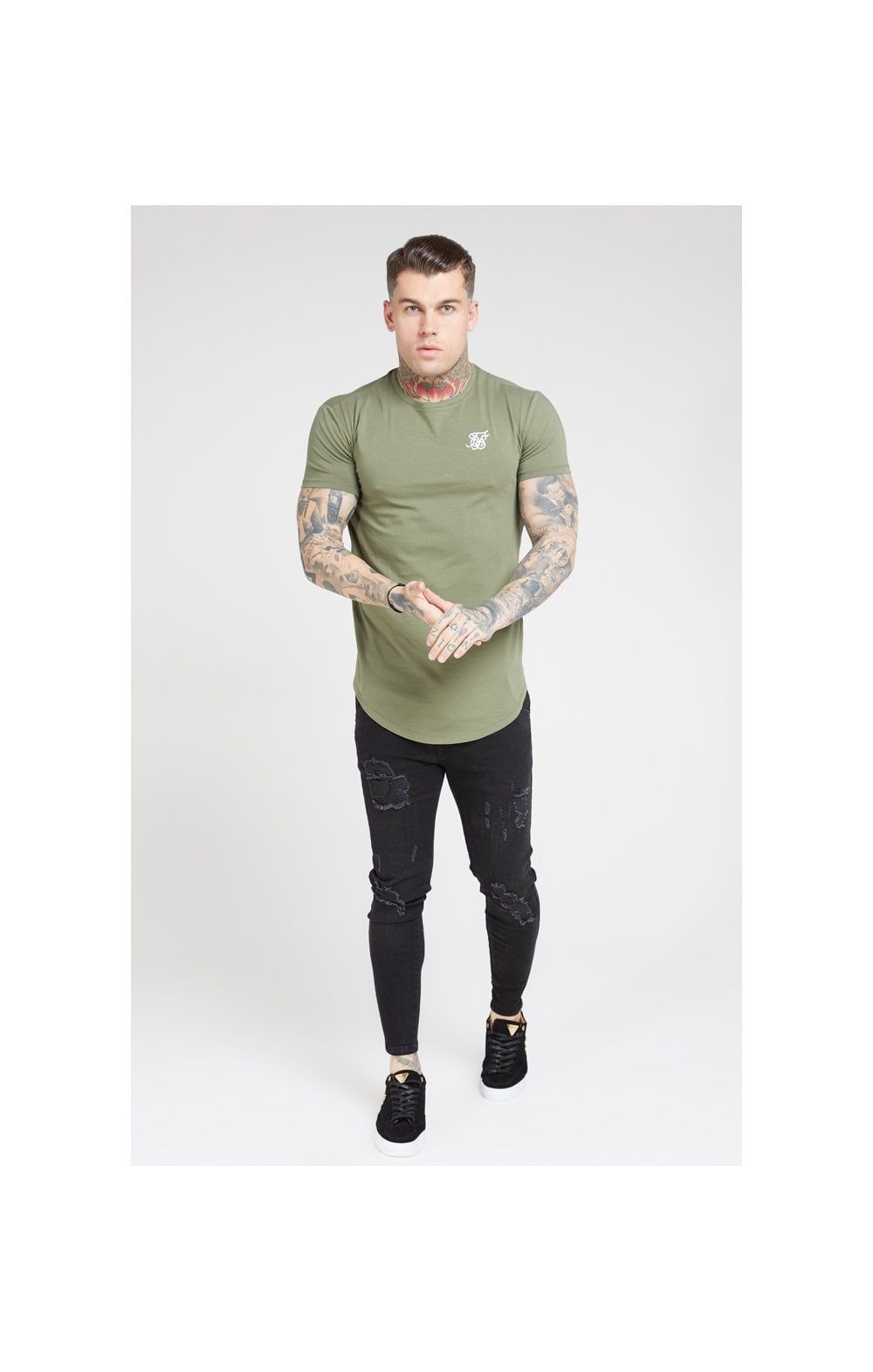 SikSilk S/S Core Gym Tee – Khaki sold by Siksilk product image thumbnail 4