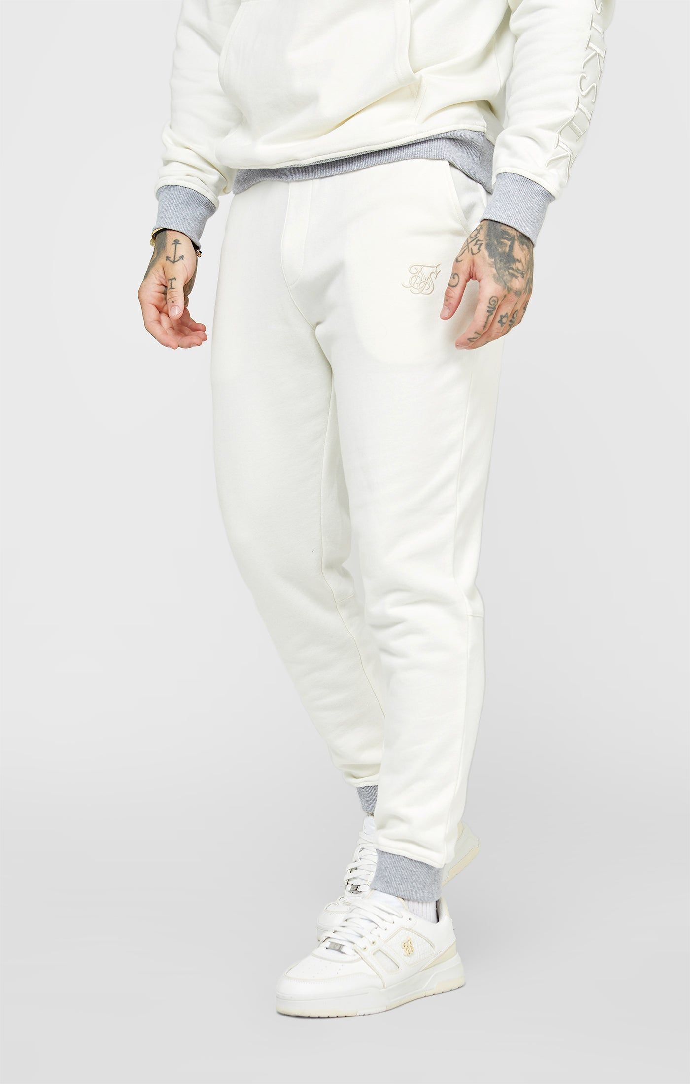 Ecru Contrast Waistband Jogger sold by Siksilk