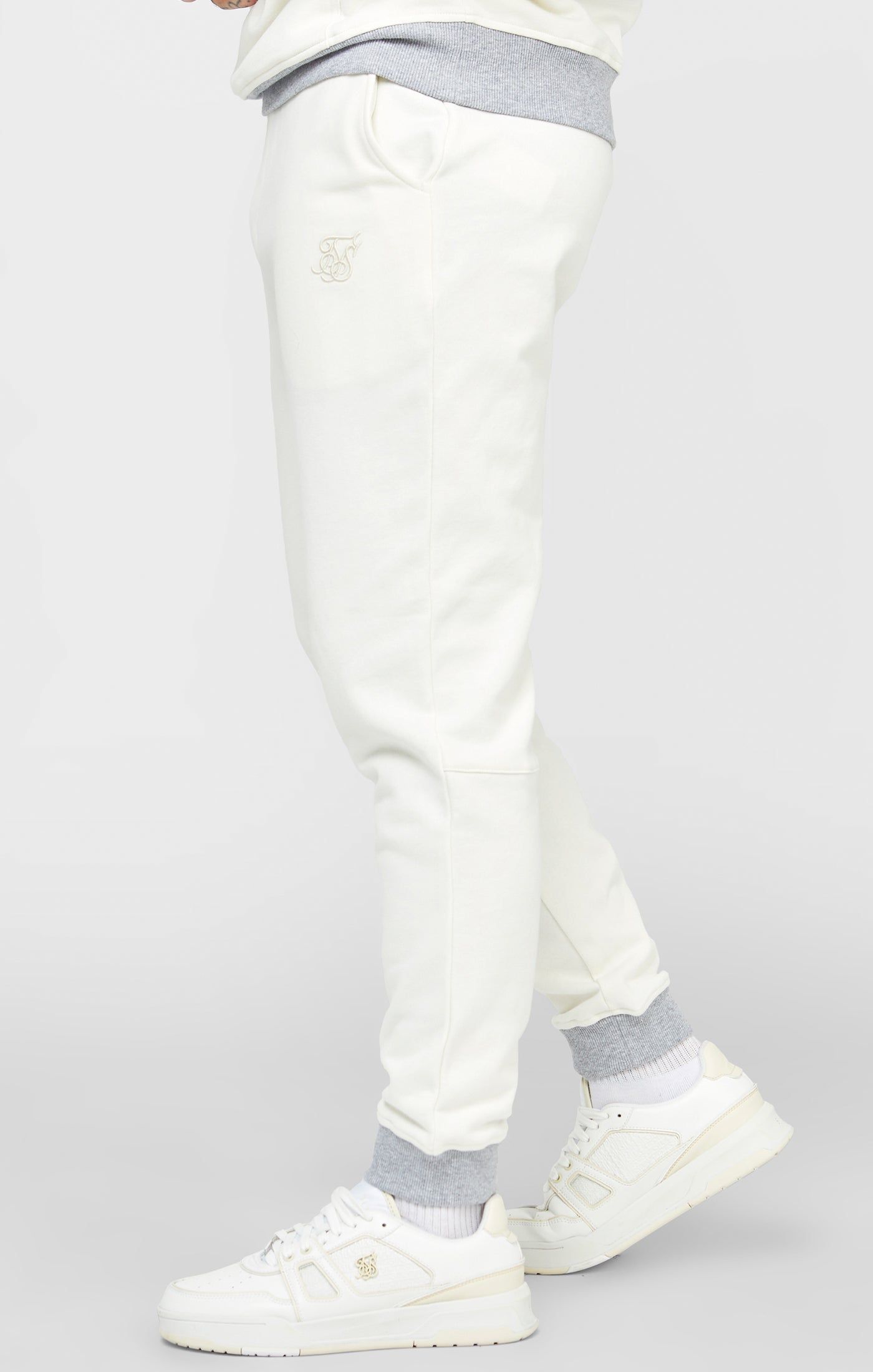 Ecru Contrast Waistband Jogger sold by Siksilk product image thumbnail 2