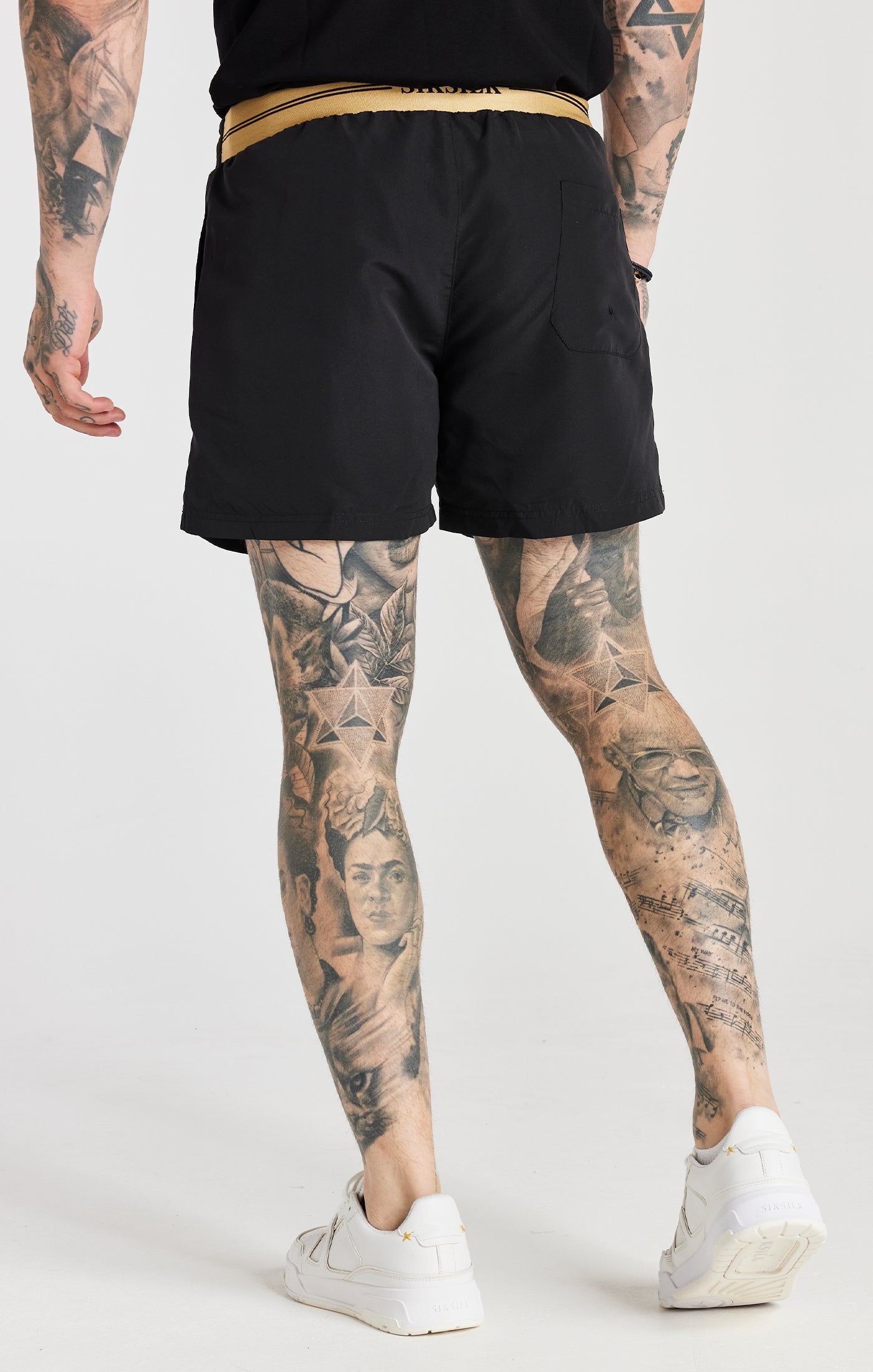 Black Embroidered Logo Short sold by Siksilk product image thumbnail 4