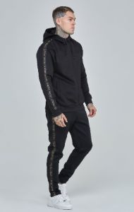 Black Gold Tape Track Pants sold by Siksilk