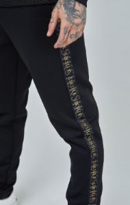 Black Gold Tape Track Pants sold by Siksilk