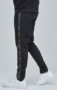 Black Gold Tape Track Pants sold by Siksilk