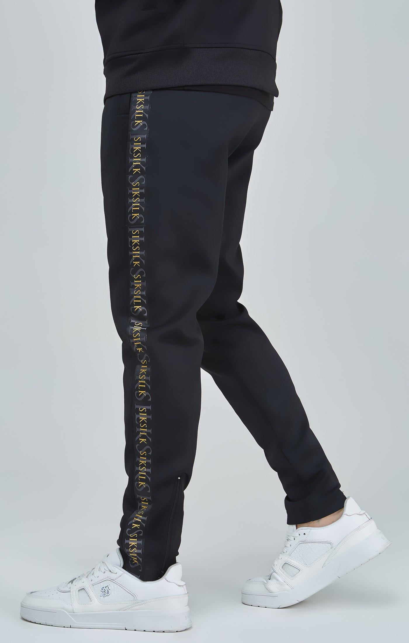 Black Gold Tape Track Pants sold by Siksilk product image thumbnail 3